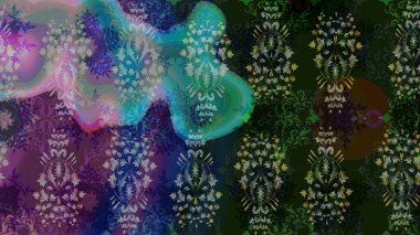 Raster güzel kumaş deseni. Soyut zerafet çiçek arka plan ile seamless modeli.