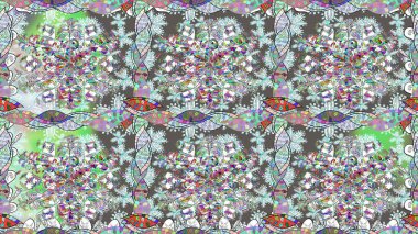 Raster çiçekli arka plan. Yazdır. Güzel kumaş deseni. Güzel, pürüzsüz bir desen. Düz Çiçek Elementleri Tasarımı. Renkli Yaz Temalı Kusursuz Arkaplan.