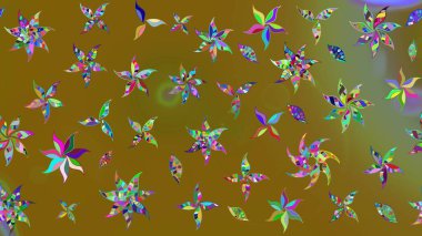 Çiçekli eskiz deseni. El çizimi. Suluboya çizimi. Kahverengi renkte çiçekler.