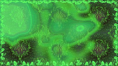 Hediye ambalaj kağıdı, tebrik kartları, posterler ve pankart tasarımı. Yeşil renkli çiçekler. Raster düz çiçekleri pürüzsüz desen.