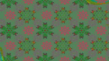 Kar tanesi süsleme deseni. Kar taneleri arka planda. Renkli arka planda izole edilmiş kar tanelerinin düz tasarımı. Kar taneleri deseni. Raster illüstrasyonu.