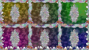 Kusursuz. Küçük çiçekteki sevimli çiçek deseni. Raster illüstrasyonu.