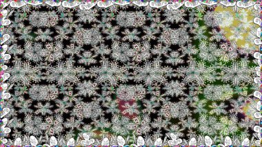 Küçük çiçekli kusursuz yay deseni. Raster illüstrasyonu. Suluboya stilinde renkler üzerine.