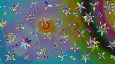 Güzel suluboya yaz çiçekleri deseni..