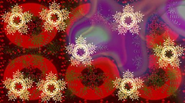 Raster düz çiçekleri pürüzsüz desen. Hediye ambalaj kağıdı, tebrik kartları, posterler ve pankart tasarımı. Kırmızı renkte çiçekler.