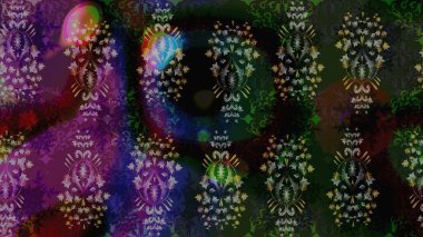 Kar taneleri deseni. Kar taneleri arka planda. Kar tanesi süsleme deseni. Raster illüstrasyonu. Renkli arkaplanda izole edilmiş kar tanelerinin düz tasarımı.