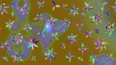 Kahverengi renkli çiçekler. Elle boyanmış suluboya resim çizimi çiçekler ve bitkiler.