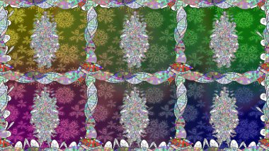 Modaya uygun kumaş deseni. Düz Çiçek Elementleri Tasarımı. Sevimli çiçek raster deseni. Renkli Yaz Temalı Kusursuz Arkaplan.