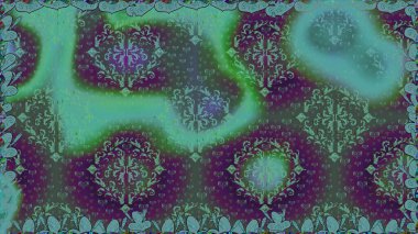 Karalama çiçekleri kusursuz desen. Yeşil el çizimi desen. Sanat, çiçeklere ilham verir ve arka plan bırakır. Raster deseni.