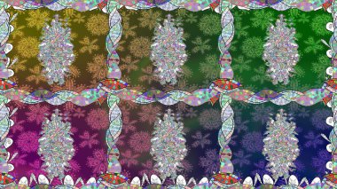 Yumuşak, yaz çiçekli arka plan. Çiçekli karalama şeklinde Raster çiçek deseni. Yeşil renkte çiçekler.