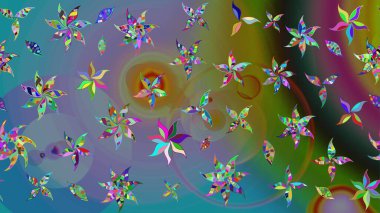 Raster illüstrasyonu. Mavi renklerde. Anti-stres için Raster soyut şablon sayfası.