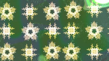 Düz renkli arka plan üzerinde izole kar taneleri tasarımı. Kar tanesi süs desen. Kar taneleri arka plan. Snowflakes desen. Raster illüstrasyon.