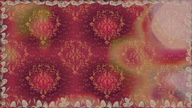 Raster illüstrasyonunda kusursuz çiçek deseni. Kırmızı renkte çiçekler. Renkli Bahar Temalı Kusursuz Arkaplan. Düz Çiçek Elementleri Tasarımı.