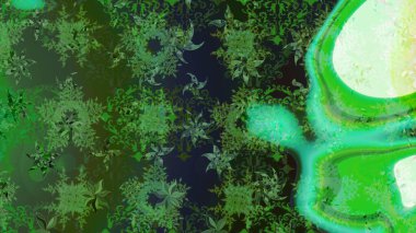 Raster illüstrasyonunda kusursuz çiçek deseni. Süslü kumaş deseni. Renkli Bahar Temalı Kusursuz Arkaplan. Düz Çiçek Elementleri Tasarımı.