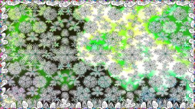 Düz Çiçek Elementleri Tasarımı. Gri renkli çiçekler. Raster illüstrasyonunda kusursuz çiçek deseni. Renkli Bahar Teması Kusursuz Arkaplan.