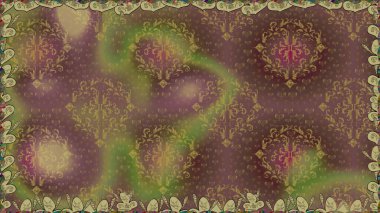 Çiçek. Kusursuz dekoratif arka plan, çiçek mandala. Raster illüstrasyonu. Kahverengi renklerde.