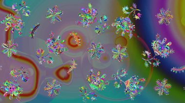 Tekstil, kumaş, ambalaj, hatıra defteri için hoş bir çiçek arkaplanı. Tarafsız bir arkaplanda. Elle çizilmiş çiçek desenli Raster çizimi. Çocuksu tasarım.