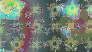 Raster resim. Kar tanesi doodle çizilmiş grafik. Noel kış tasarım için renkli kar taneleri.