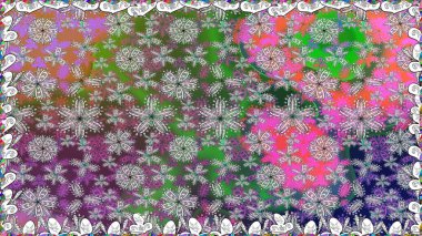 Nazikçe, renkli yaz çiçekleri. Raster illüstrasyonu. Raster çiçek desenli ve çiçekli..