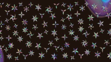 Raster Noel soyut renkli arka plan ve tatlı kar tanesi. Raster illüstrasyonu. Kar taneli Noel arkaplanı. Kış soyut arkaplanı.