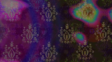 Çiçekli kusursuz retro desen. Gri renkli çiçekler. Renkli Yaz Temalı Kusursuz Arkaplan. Düz Çiçek Elementleri Tasarımı.