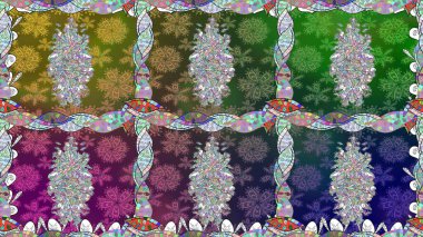 Çiçeksiz desenlerin resmi. Vadinin yeşil renkli çiçekleri.