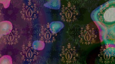 Bahar çiçekli, dikişsiz, sevimli çiçek deseni. Güzel kumaş deseni. Raster illüstrasyonu.