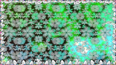 Raster deseni. Sanat, çiçeklere ilham verir ve arka plan bırakır. Karalama çiçekleri kusursuz desen. Yeşil el çizimi desen.