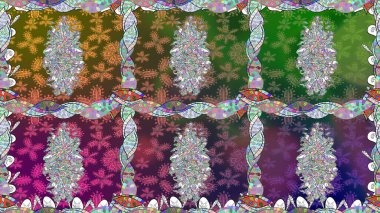 Sevgililer günü ve tebrik kartı konsepti için şık bir davetiye. Çiçek kompozisyonu, el boyası, hassas şablon. Yeşil renkte manzaralı çiçek deseni. Üst görünüm, yumuşak biçim.