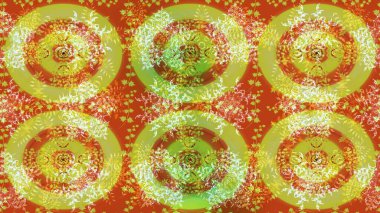 Turuncu renkli kar taneleri. Renkli arka planda izole tatlı kar taneleri. Kar tanesi raster deseni. Raster illüstrasyonu.