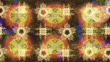 Farklı kar taneleri toplayıcısı, kahverengi ve sarı renklerde kış elementleri. Raster Noel soyut renkli arkaplan ve tatlı kar tanesi.