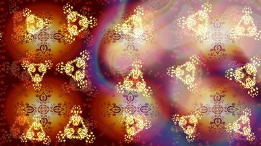 Kusursuz dekoratif arka plan, çiçek mandala. Çiçek. Raster illüstrasyonu. Kahverengi renklerde.