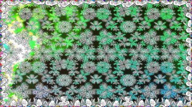 Gri renklerde bahar çiçekleri. Raster illüstrasyonu. Çiçek ve yapraklı karalama şeklinde Raster çiçek deseni.