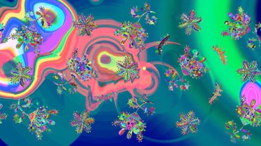 Suluboya çizimi. El çizimi. Çiçeklerle kusursuz desen. Mavi renkte çiçekler.