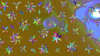 Yatak çarşafları, ceket, paket tasarımı, kumaş ve moda kavramları için tekstil baskısı. Eskiz modeli etnik tasarım. Çiçekleri, deniz kabukları, mandalaları ve suluboya efektleri olan deniz altyapısı.