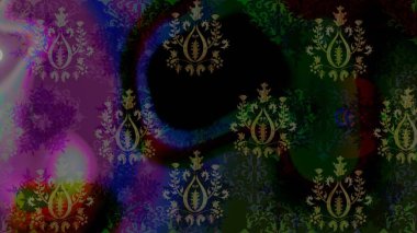 Raster illüstrasyonunda kusursuz çiçek deseni. Siyah renkli çiçekler. Renkli Bahar Temalı Kusursuz Arkaplan. Düz Çiçek Elementleri Tasarımı.