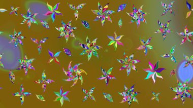 Kahverengi renklerde bahar çiçekleri. Çiçekli yumuşak bir eskiz şekli. Raster illüstrasyonu. Raster çiçekleri klasik tarzda resmedilir..