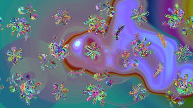 Çiçekler maviye. Raster hisseleri. Suluboya, elle çizilmiş. Taslak arkaplan deseni.