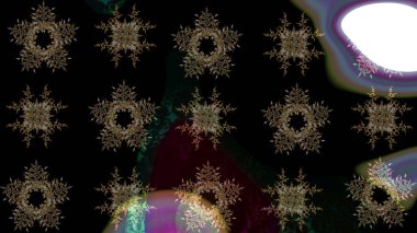 Renkli kar tanesi Raster çizimi. Simgeler, etiketler. Kar tanesi ikonu, izole edilmiş. Renkli arka planda kar taneleri. Düz dizayn. Raster illüstrasyonu.