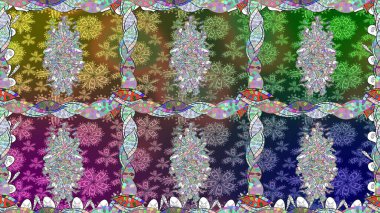 Raster illüstrasyonu. Çiçekli güzel suluboya desen. Tarafsız renklerde.