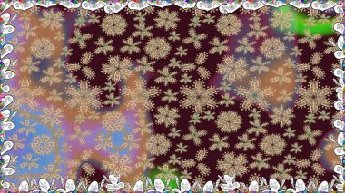 Raster flat flowers seamless pattern. Design gift wrapping paper, greeting cards, posters and banner design. Flowers on brown colors. clipart