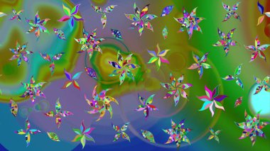 Doğum günü kartı ya da düğün davetiyesi. Çiçek arkaplan. Yeşil renklerde. Raster illüstrasyonu. Suluboya çiçek buketi. Çiçekli tebrik kartı.