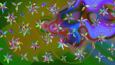 Sabıka fotoğraflarında, bebek kıyafetlerinde, duvar kâğıtlarında, paket kutularında falan kullanılabilir. Zarif, parlak ve eskiz yeşil çiçek deseni tasarımı.