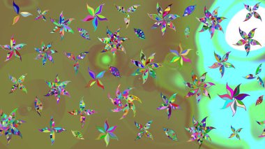 Çiçek tasarımı için inanılmaz bir kolaj cenneti tarzı. Çiçekli zambakların eskiz geçmişi. Çiçek açan parlak kolaj çiçeği nötr.