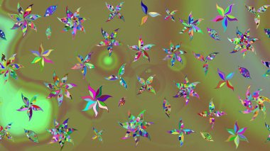 Raster illüstrasyonu. Modaya uygun kumaş deseni. Tony 'nin kumaş kalıbını çiz. Küçük çiçekte sevimli çiçek deseni var..