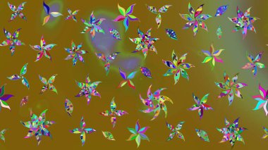 Çiçekler suluboya eskiz deseni. Raster Stili kumaş deseni.