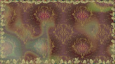 3 boyutlu çiçekler, pürüzsüz. Kahverengi renklerde. Raster illüstrasyonu.