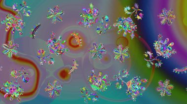 Küçük çiçekteki sevimli çiçek deseni. Tarafsız renklerde çiçekler.