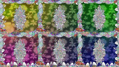 Soyut zarafet, çiçekli arkaplan deseni. Raster Güzel kumaş deseni.