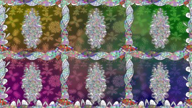 Kusursuz desenli, yeşil renkli parlak çiçekli halı..